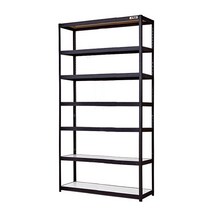 몬스터랙 플러스 1200x400x2400 7단 선반 철제선반 조립식앵글 베란다선반 조립식선반 앵글선반 랙, 블랙(FD)