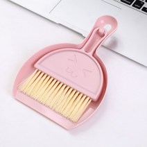 미니빗자루세트 책상사무실 학교학원 가정병원 카페식당 캠핑작업 공방 매장 현관 미용실 거실 원룸 어린이집 베란다 데스크 노트북 털갈이 청소 틈새 쓰레받기 일체형 수납 핑크