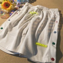 츄리닝반바지 상패 디자인감각 보이핏 볼륨 운동 쇼트 팬츠 여성 와이드 루즈핏 스트레이트핏 일자 캐쥬얼 2290385189, 1, 화이트 L