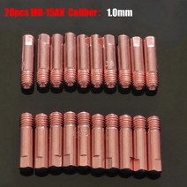 20 Pcs 팁 가스 노즐 MB-15AK M6 x 25mm 용접 토치 접촉 0.60.80.91.01.2mm, 04 1 0mm