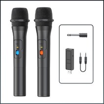무선 핀 마이크 블루투스 콘덴서 VHF 시스템 키트 1 쌍 USB 수신기 핸드 헬드 가라오케 홈 파티 스마트 TV 스피커 노래, [02] 2Pcs Mic, 02 2Pcs Mic