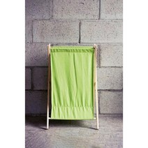 캠핑 우드 햄퍼 접이식 원목 패브릭 빨래바구니 바스켓 감성캠핑용품, 그린