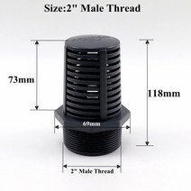 농업용 관수 액비 여과기 관수자재 외부 원통, 2인치 남성, 1개