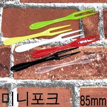 일회용포크 플라스틱포크 미니포크 1000p 10봉, 1개, 레드