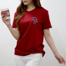여자친9 [당일발송] 영문 볼륨자수 (S~2XL) 소프트 반팔티셔츠 22칼라-국내제작