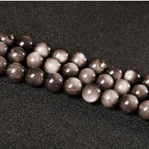 연화 [정품] 천연 흑요석 원석재료 6mm 481012 1줄, 단품