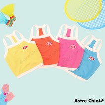 아스터슈 프로스티 국산 자체제작 명품 여름 기능성 강아지옷 민소매 크롭 티셔츠 나시티