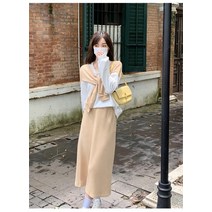 가을원피스코디 일찍이 여성 인싸템 작은 키커 보이는 클래식 CHIC 맨투맨 치마세트 3627032409