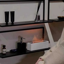 순이마켓 불멍가습기 모닥불 벽난로 감성 인테리어, 그레이(2가지 불꽃)
