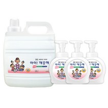 아이깨끗해 거품형 핸드워시 4L X 1개 펌프용기 490ML 3개 포함, 4개
