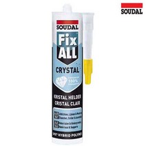 수달 픽스올 냄새없는 300% 방수 탄성 항균 고투명 강력접착실리콘 Soudal Fixall Crystal (크리스탈) 슈퍼투명