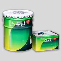 KCC페인트 스포탄 노출방수재 중도 옥상방수 20kg 녹색/회색, 회색