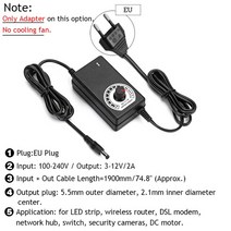 컴퓨터쿨링팬 냉각팬 케이스팬 120mm 터보 송풍기 팬 12v dc 암 커넥터 12cm 120x120x32mm 12032 원심 냉각 팬 wac 100v 220v 전원 어댑터, EU 플러그 어댑터