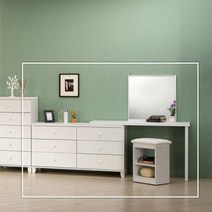 바보사랑 (우아미가구)세라픽 확장형 화장대 풀세트 거울 의자 포함.우아미아이(무료배송), 화이트