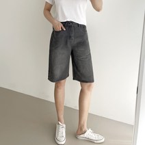 가비진 여성용 5부 워싱 데님 반바지 팬츠 청반바지