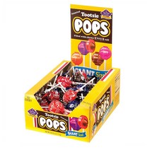 Tootsie Roll Pops Giant Size 미국 투시팝 초코 필링 4가지맛 자이언트 막대사탕 캔디 72개입
