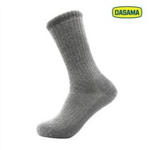 [Weshop] [DASAMA] 다사마 아웃도어 풀 쿠션 헤비크루 - 국산 메리노울 장목 양말, 그레이