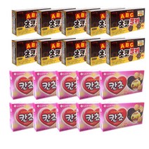 [쩝쩝스낵] abc초코쿠키10개+칸쵸10개, 1세트, 1040g