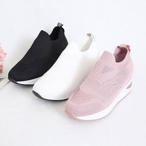 마더짱 0750 키높이운동화 니트 슬립온 여성 7cm 삭스 속굽 스니커즈 여자