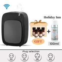 전자 방향제 디퓨저 가정용 에센셜 오일 커버리지 500 와이파이 제어 무소음 룸 향기 기계 샘플 선물, 23.Black Holiday Inn  UK
