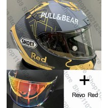 반모 헬멧 레트로 오픈 여름 가벼운 헬멧 풀 페이스 오토바이 헬멧 X-14 SHOEI x14 Marquez 금 헬멧 승마 M, 08 8  Helmet