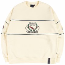 ROMANTIC CROWN FRIDAY PIPING SWEAT 셔츠_OATMEAL
