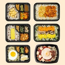 [식약처인증] 굿스푼 저당 당뇨도시락 3팩+저당 비빔밥 3팩 당뇨 임당식단 배달 6종세트 1555g (냉동)