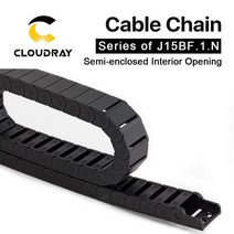 부드럽고 내구성 좋은 Cloudray 케이블 체인 반 폐쇄 내부 개방 15x15 드래그 플라스틱 Towline 전송 기계, 01 15x50mm_02 48mm