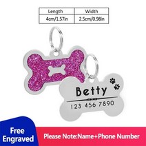 강아지네임택 개를 위한 맞춤형 주소 태그 Id 새겨진 목걸이 고양이 이름표 애완 동물, 11 purple dog tag