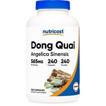 NutricostDongQuai565mg240캡슐(An젤icaSinensis)채식주의자CapsNon-GMO글루텐 프리, 240개(1팩)