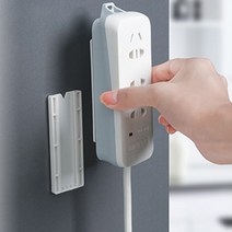 PK글로벌 2P+2P 벽에 붙이는 멀티 콘센트 브라켓 공간활용 슬라이딩 멀티탭 거치대