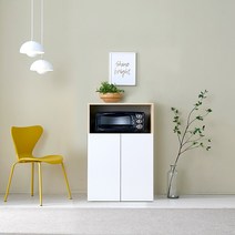 레트로 600 낮은수납장, 네추럴/화이트