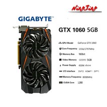 gigabyte msi asus 다채로운 zotac raphic 카드 gtx 1060 3gb 5gb 6gb 비디오 카드 gpu dvi hdmi dp amd 인텔 데스크탑 cpu 마, 씨엔, ga gtx 1060 5gb