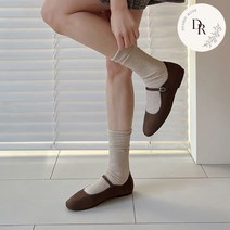 디자이어로즈 / 발편한 스웨이드 메리제인 플랫슈즈 라운드 봄 단화