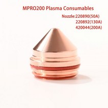 용접 노즐 mpro200 플라즈마 절단기 소모품 220890 220892 420044, 50개, 200a 노즐 420044, 50 Pcs+200A Nozzle 420044