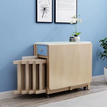 남쪽나무 이동식 확장형 접이식 식탁 테이블, 접이식 식탁(120cm)*1, 2:흰색+노란색