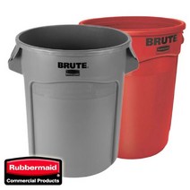 루버메이드-BRUTE 원형컨테이너 FG262000GRAY 75.7L 점포휴지통, 단품