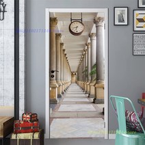 문시트지 검은 돌 꽃 P C 스티커 거실 벽 장식 자연 풍경 나무 인쇄 벽지 홈 인테리어, 90x200cm(cut 2pcs), 04 4