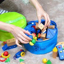 장난감 레고 미니카 정리 파우치 가방 정리함 블럭통, 핑크