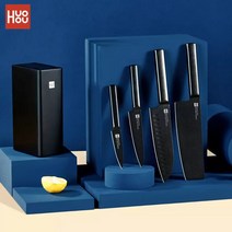 세라믹칼 정육칼 일본 독일 명품칼 중식칼 장미칼YOUPIN Huohou-쿨 블랙 주방 비 스틱 나이프 칼 홀더 스, 01 one set