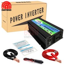 차량용 캠핑용 인버터 220V 12V 순수 사인 사인파 인버터 DC ~ AC 자동차 5V 듀얼 USB 변환기, 3000W Black, DC 12V, AC 110V 60Hz