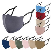 3D 입체 끈조절 마스크 패션 연예인 마스크 (12 Color), 커피