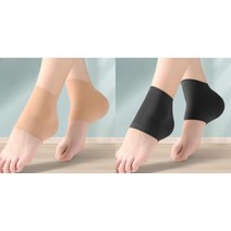 시크릿큐브 뒷꿈치패드 실리콘 보습 풋패드 블랙+스킨 1세트, 1개, 4개