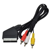 NES 콘솔 RGB 라인 스카트를위한 3RCA AV TV 비디오에서 1.8m/6ft Scart 케이블