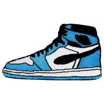 Irregular 스니커즈 러그 Funky Red Basketball Shoes Shaped Area for Living Room Bedroom Fluffy Bathroom 카페트