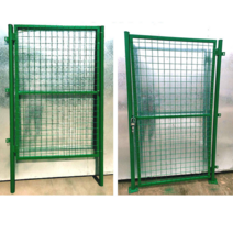 휀스대문 메쉬 휀스 펜스 울타리 게이트 출입문 대문, 에메랄드 그린 1.2m x 1.5m폭 단일기둥, 1개