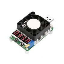 Akozon USB 전력계 테스터 부하 방전 LD25 전자 부하 디지털 디스플레이 배터리 테스트 가변 저항 전압 전류 측정기