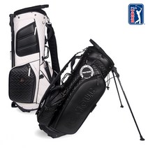 PGA투어 카일리 PU 골프 스탠드백 캐디백, 블랙