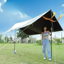 실타프 대형 경량 헥사 백패킹 캠핑 렉타 차박 타프 오토캠핑 그늘막 미니멀, 3x5m