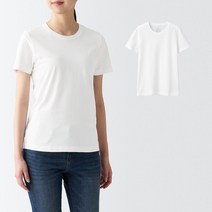 무인양품 MUJI 여성 저지 편직 티셔츠 2장 BBA01ZZZ